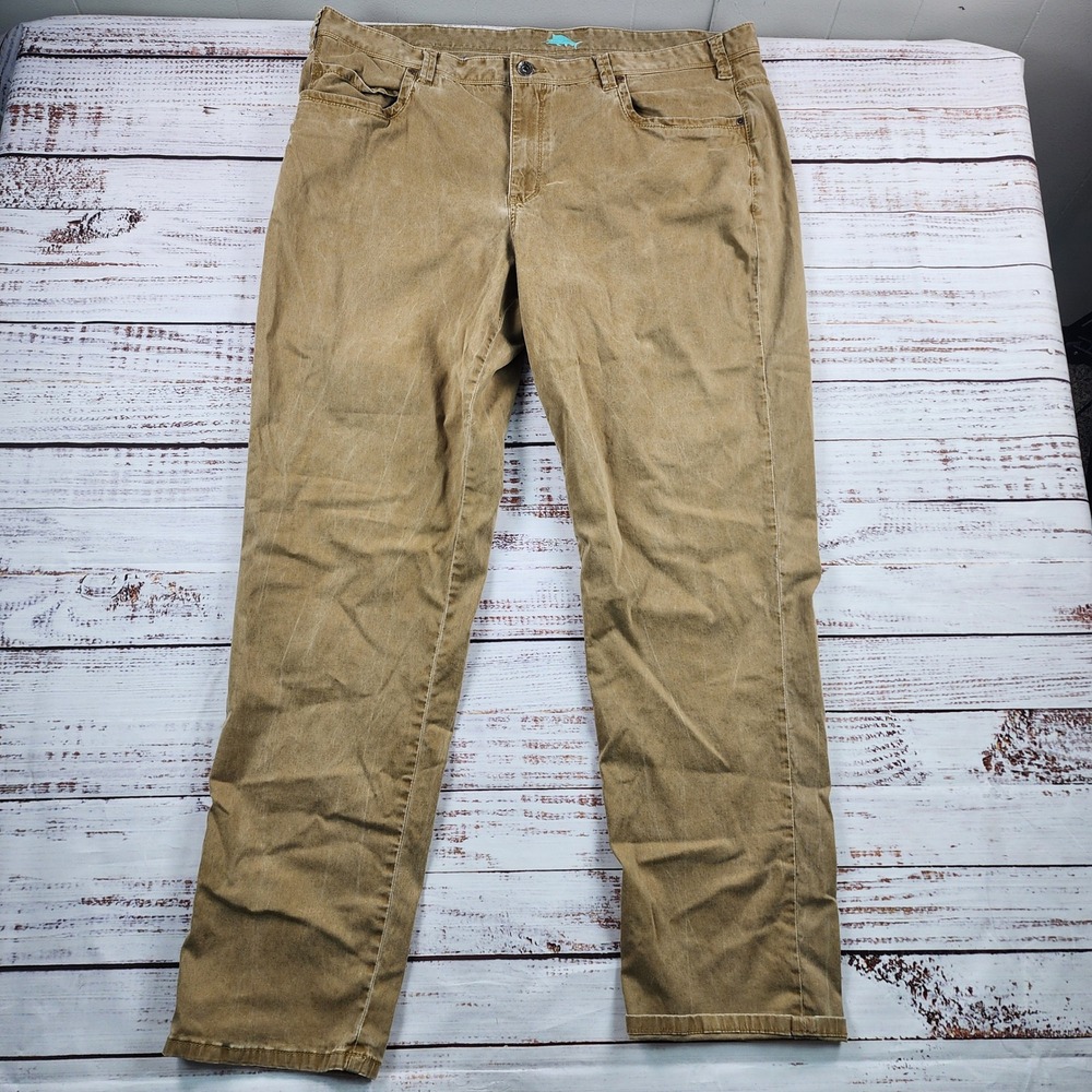 Tommy Bahama Boracay 5-Pocket Pants Men's 44x34 Brown Stretch Tencel